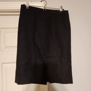 Black J Crew No 2 Wool Pencil Skirt